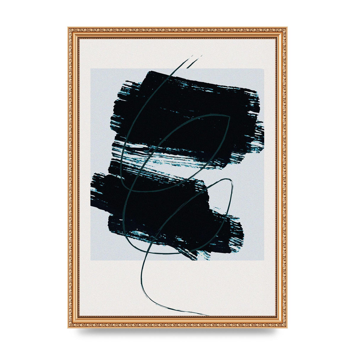 Abstract Painted Square Art For The Home - A3 framed