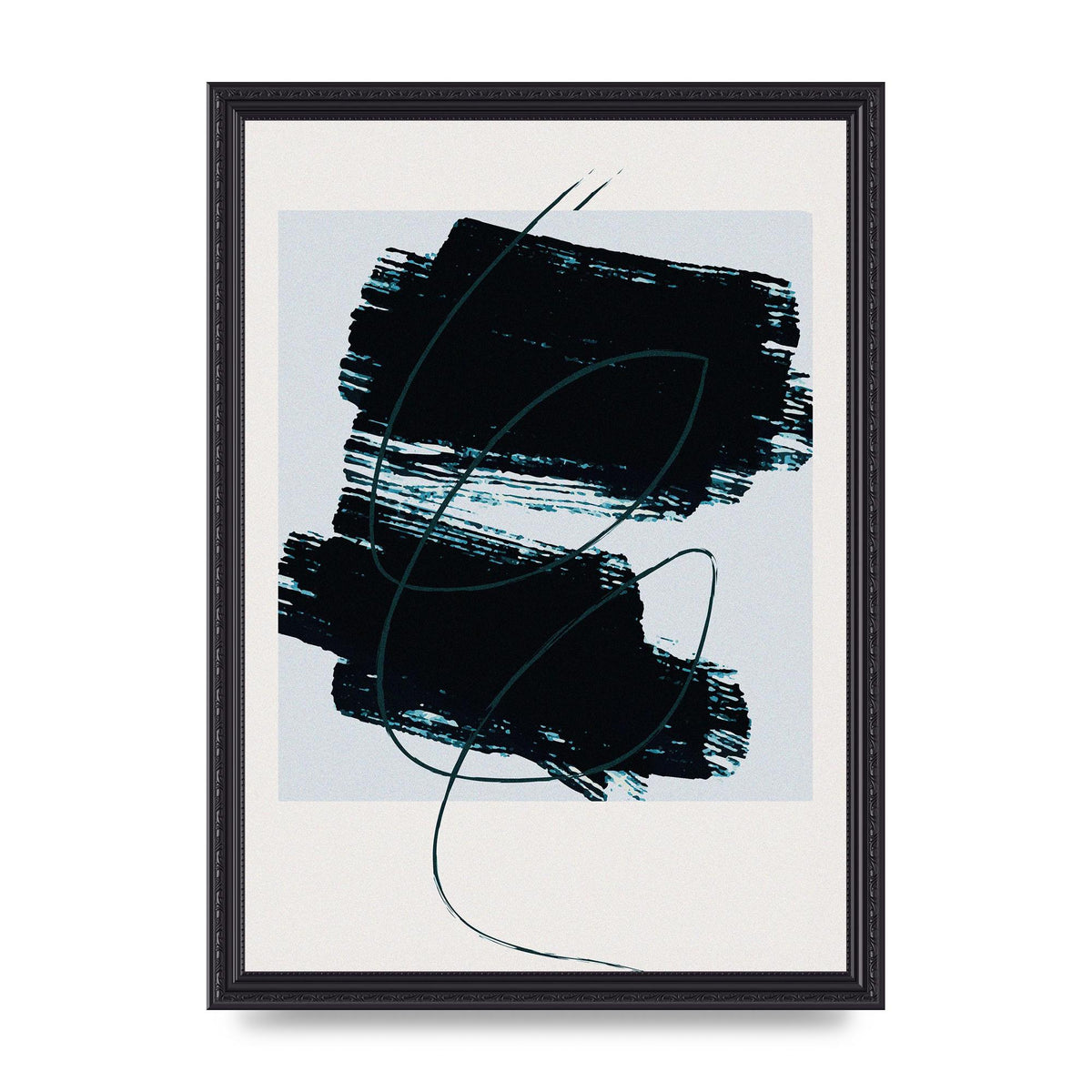 Abstract Painted Square Art For The Home - A3 framed