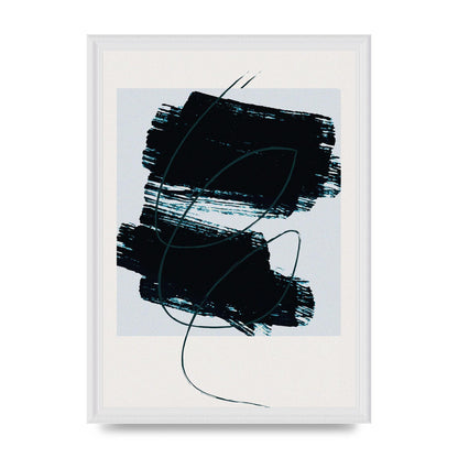 Abstract Painted Square Art For The Home - A3 framed