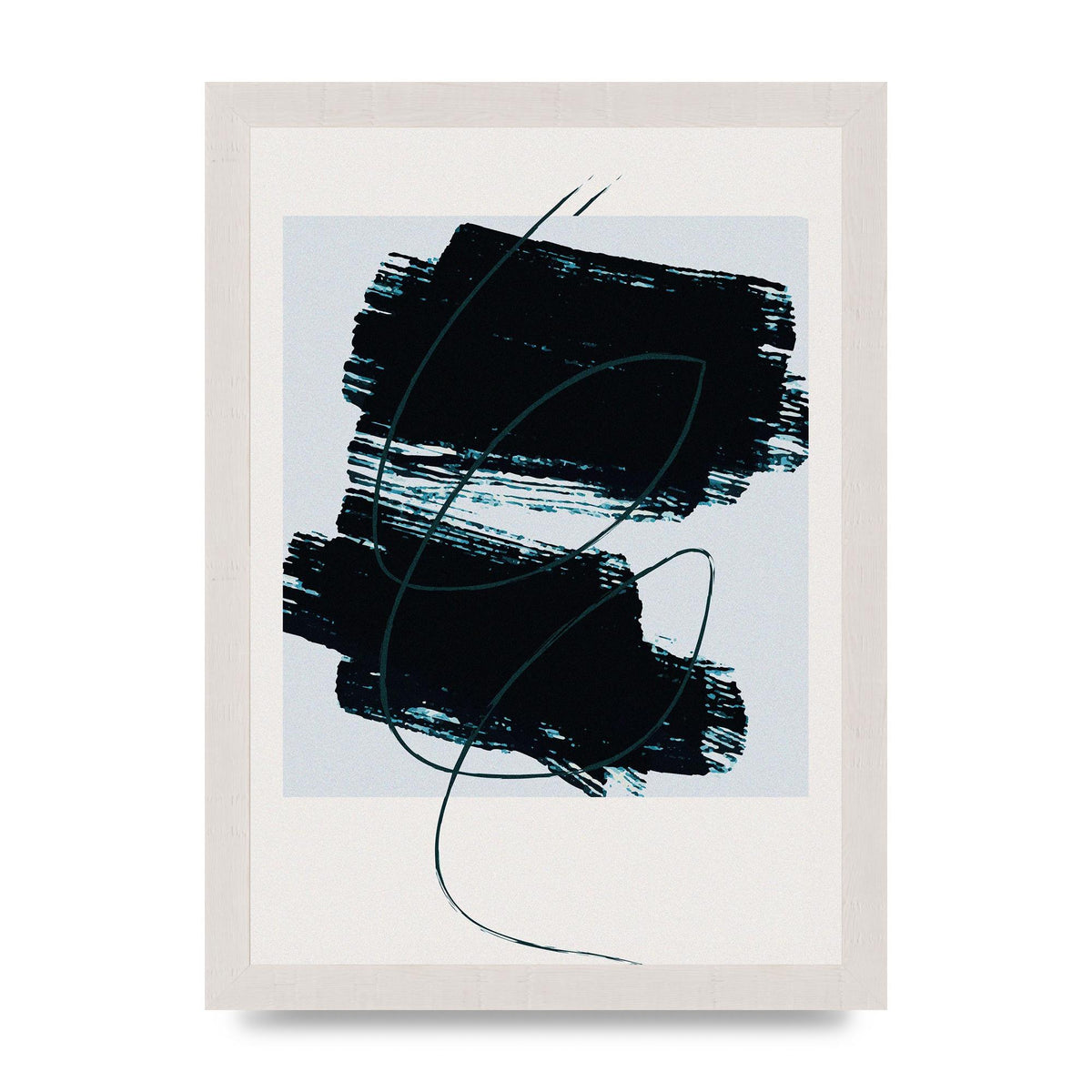 Abstract Painted Square Art For The Home - A4 framed
