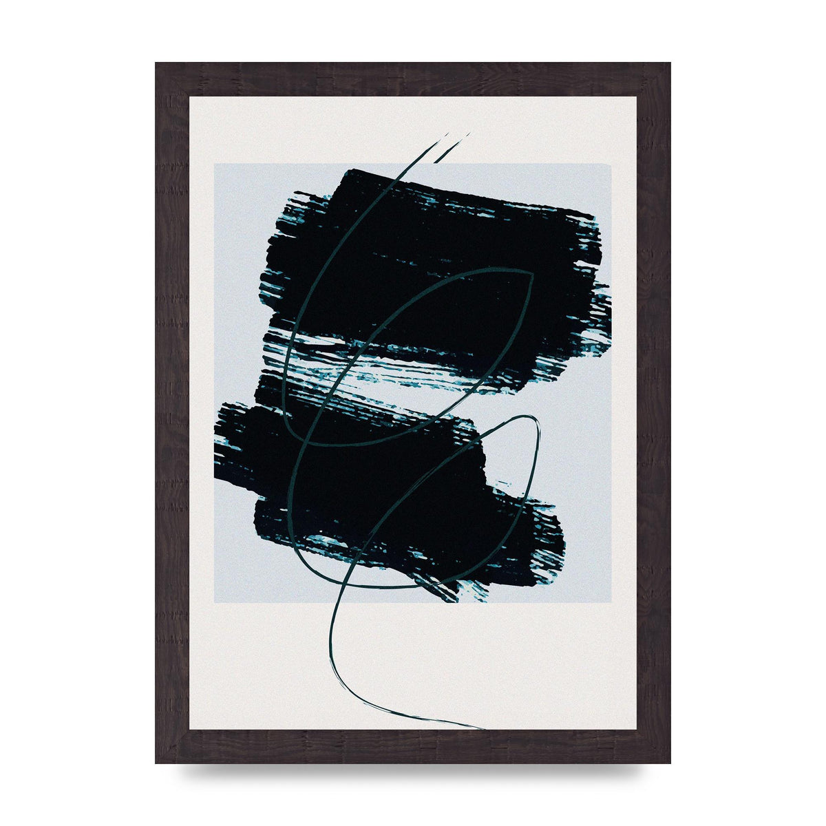 Abstract Painted Square Art For The Home - A4 framed