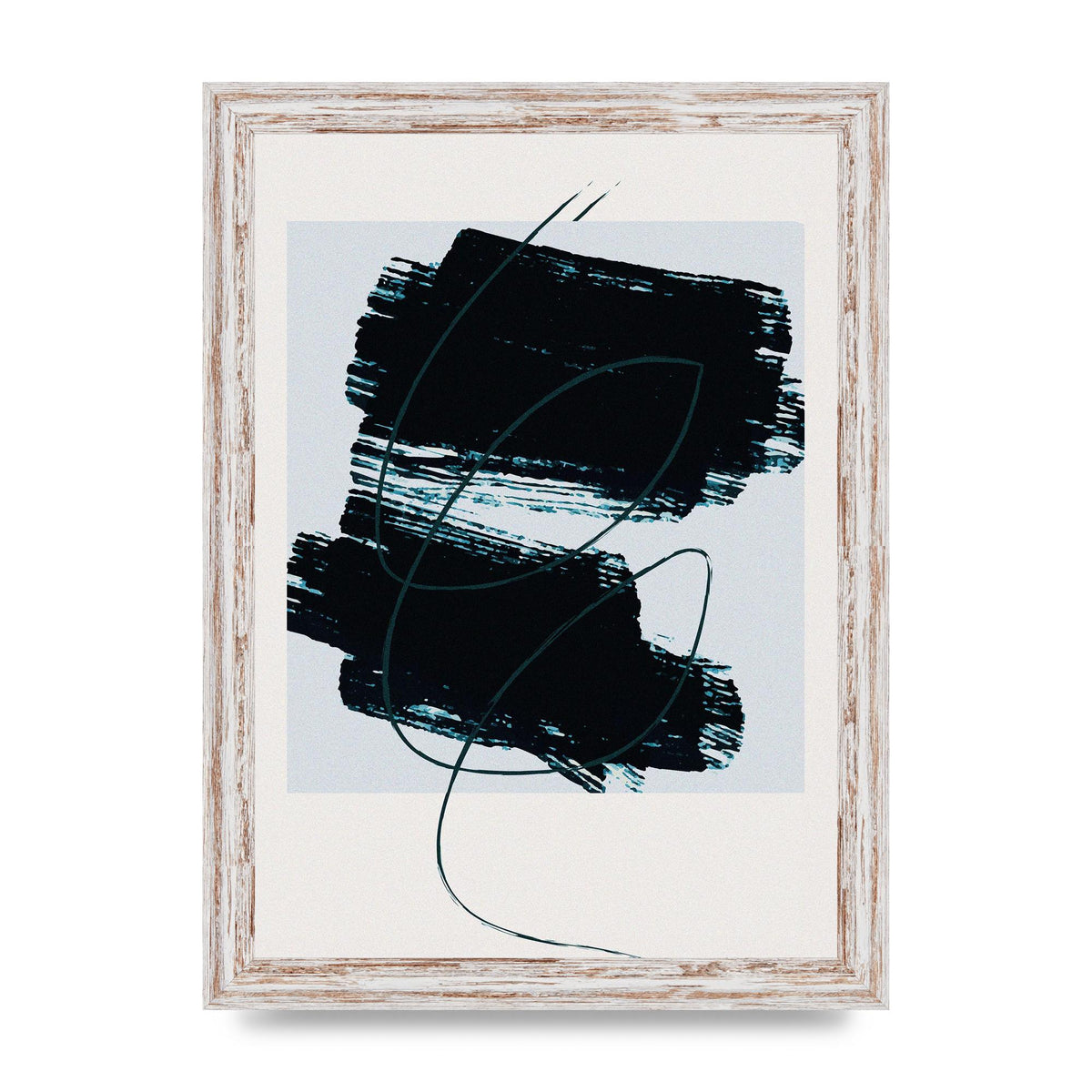 Abstract Painted Square Art For The Home - A4 framed