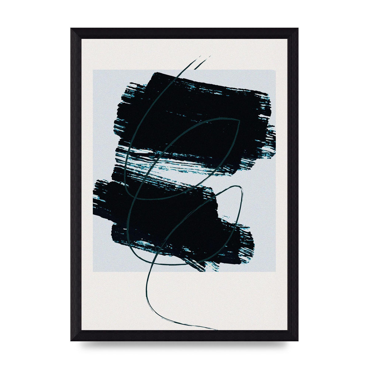 Abstract Painted Square Art For The Home - A4 framed