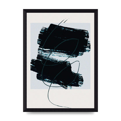 Abstract Painted Square Art For The Home - A4 framed