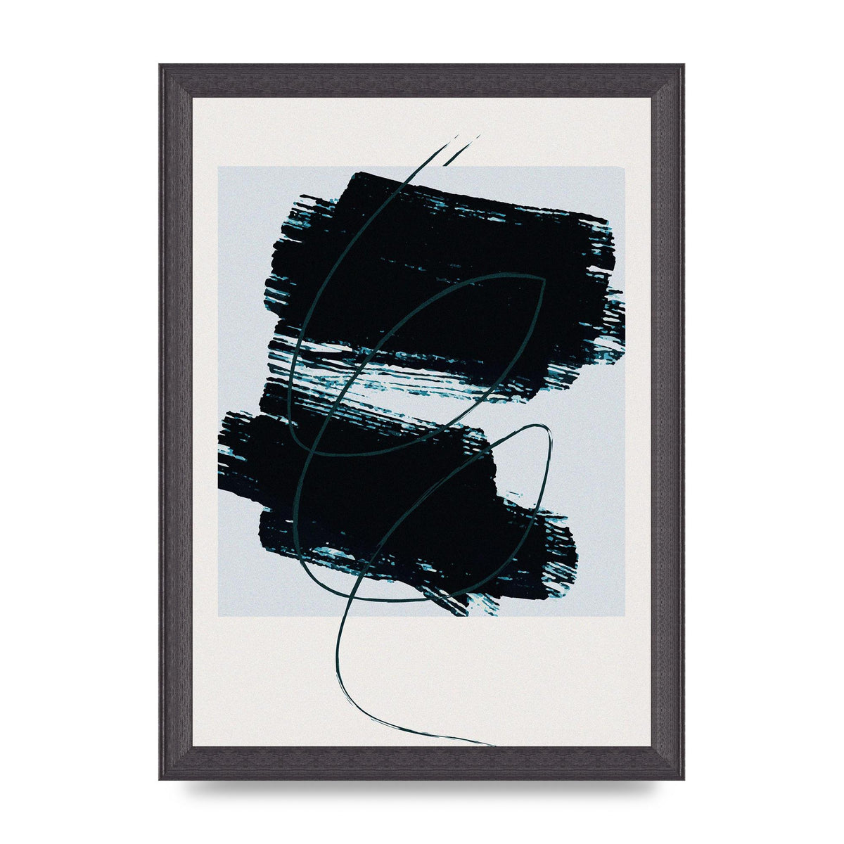 Abstract Painted Square Art For The Home - A4 framed