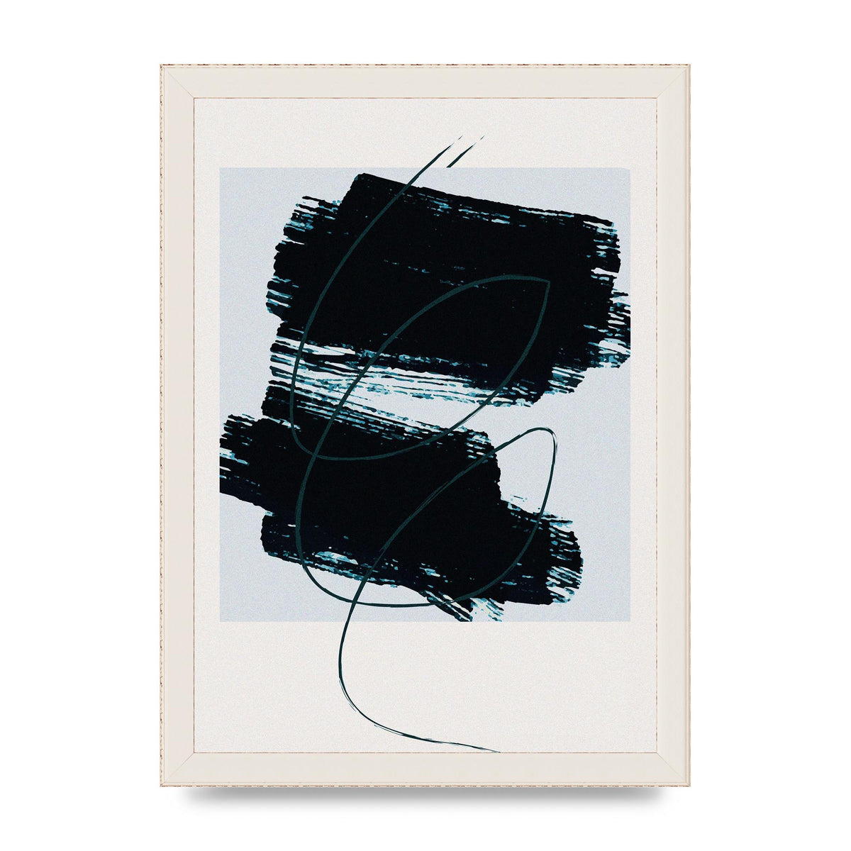Abstract Painted Square Art For The Home - A4 framed