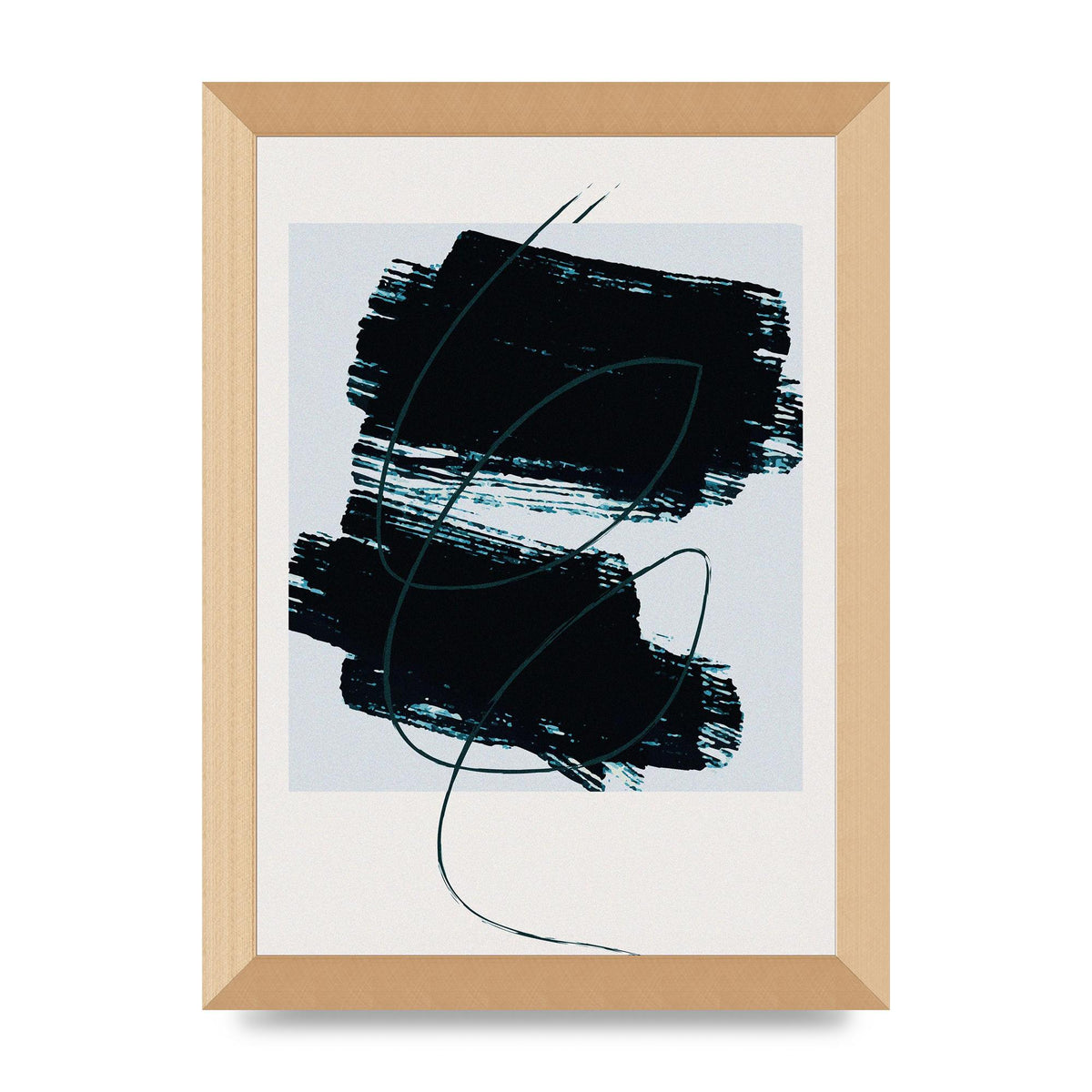 Abstract Painted Square Art For The Home - A4 framed