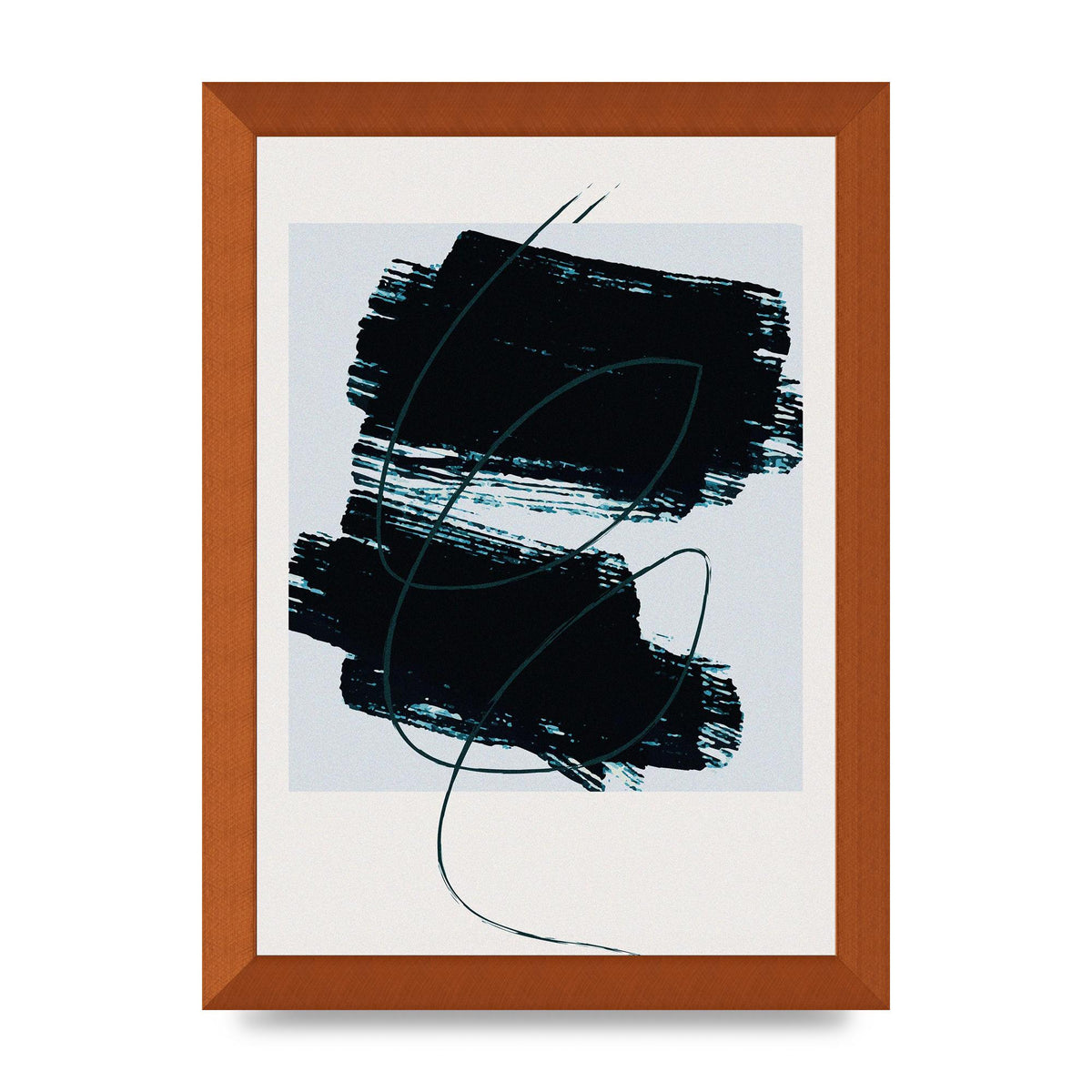 Abstract Painted Square Art For The Home - A4 framed