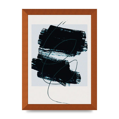 Abstract Painted Square Art For The Home - A4 framed