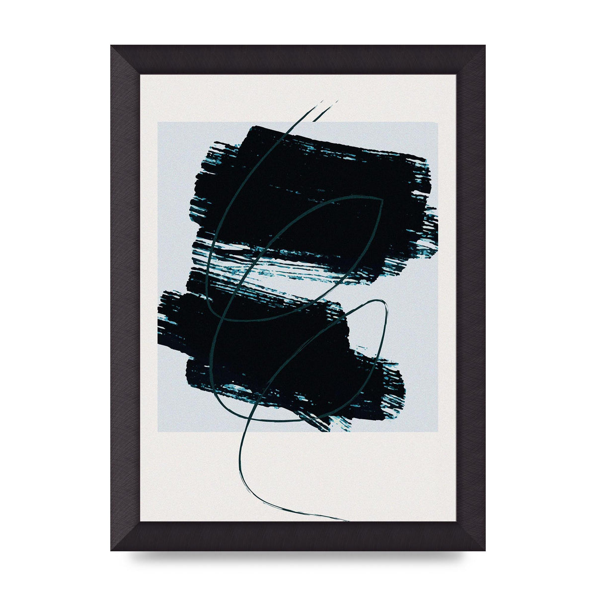 Abstract Painted Square Art For The Home - A4 framed