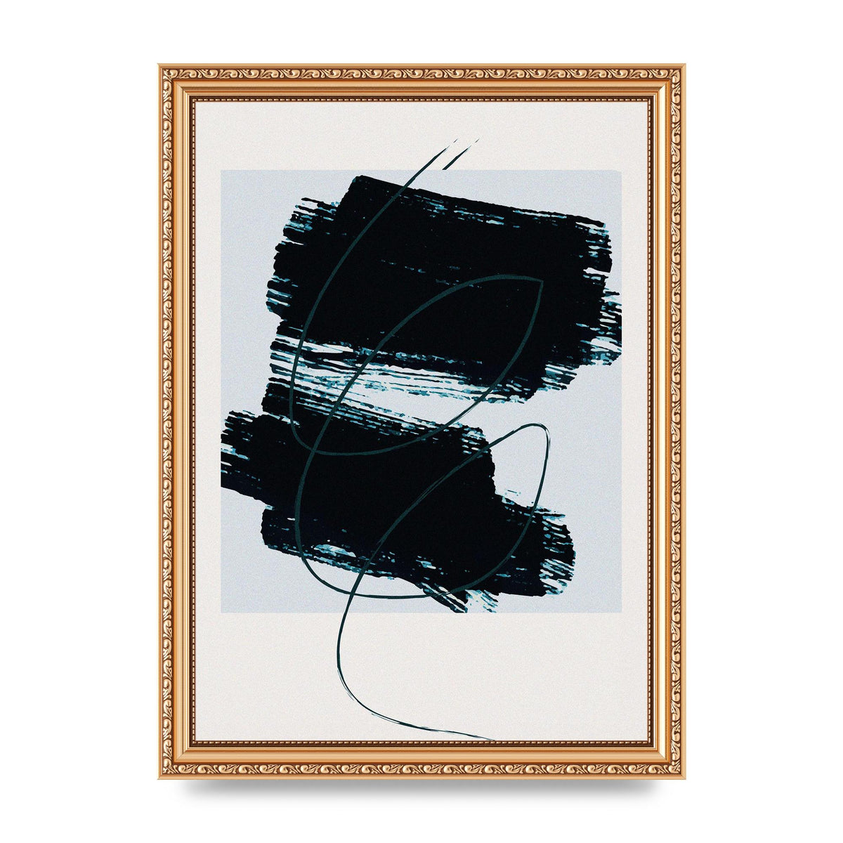 Abstract Painted Square Art For The Home - A4 framed