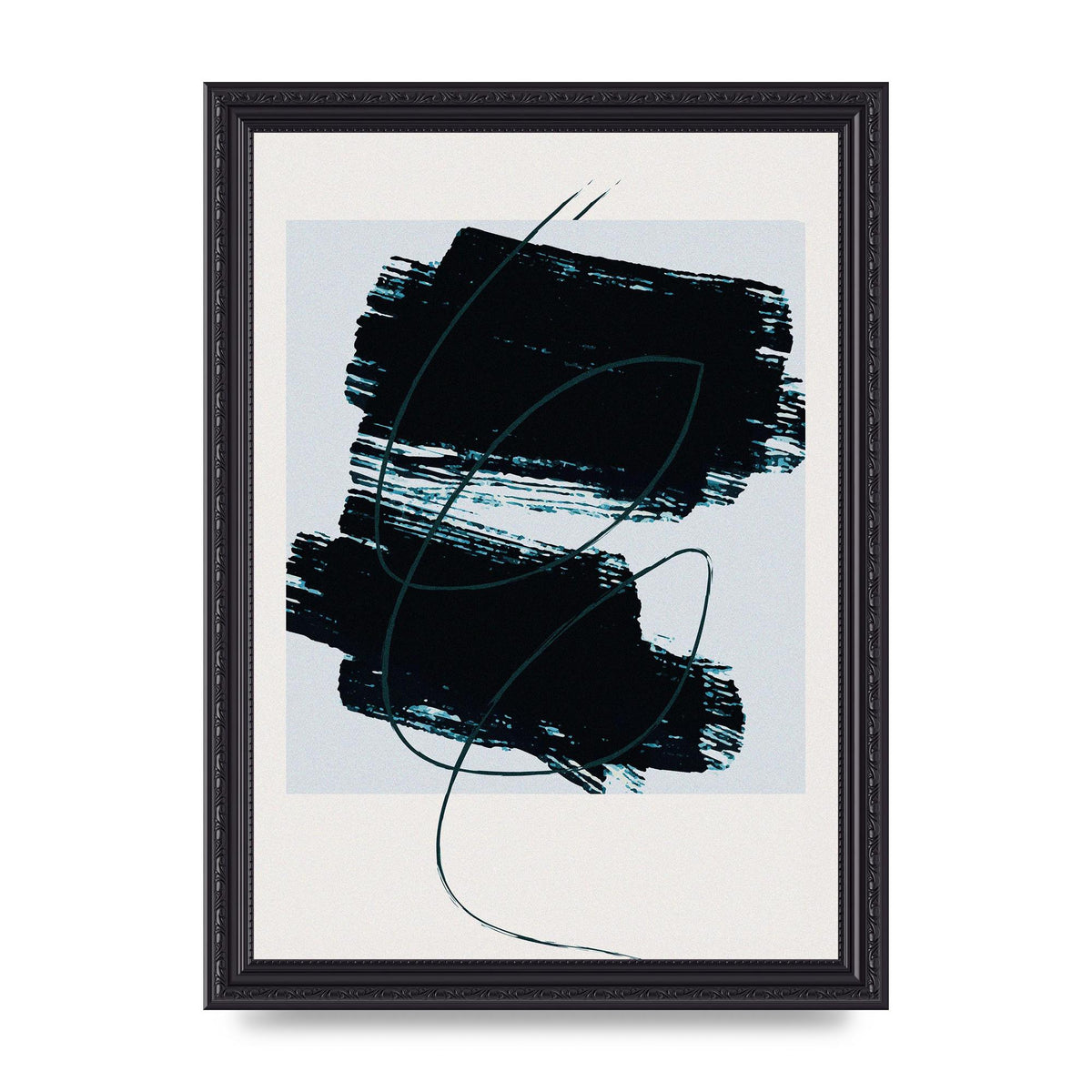 Abstract Painted Square Art For The Home - A4 framed