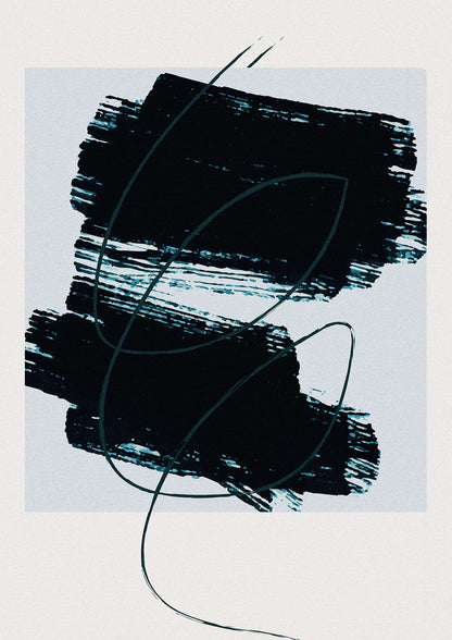 Abstract Painted Square Art For The Home - detail