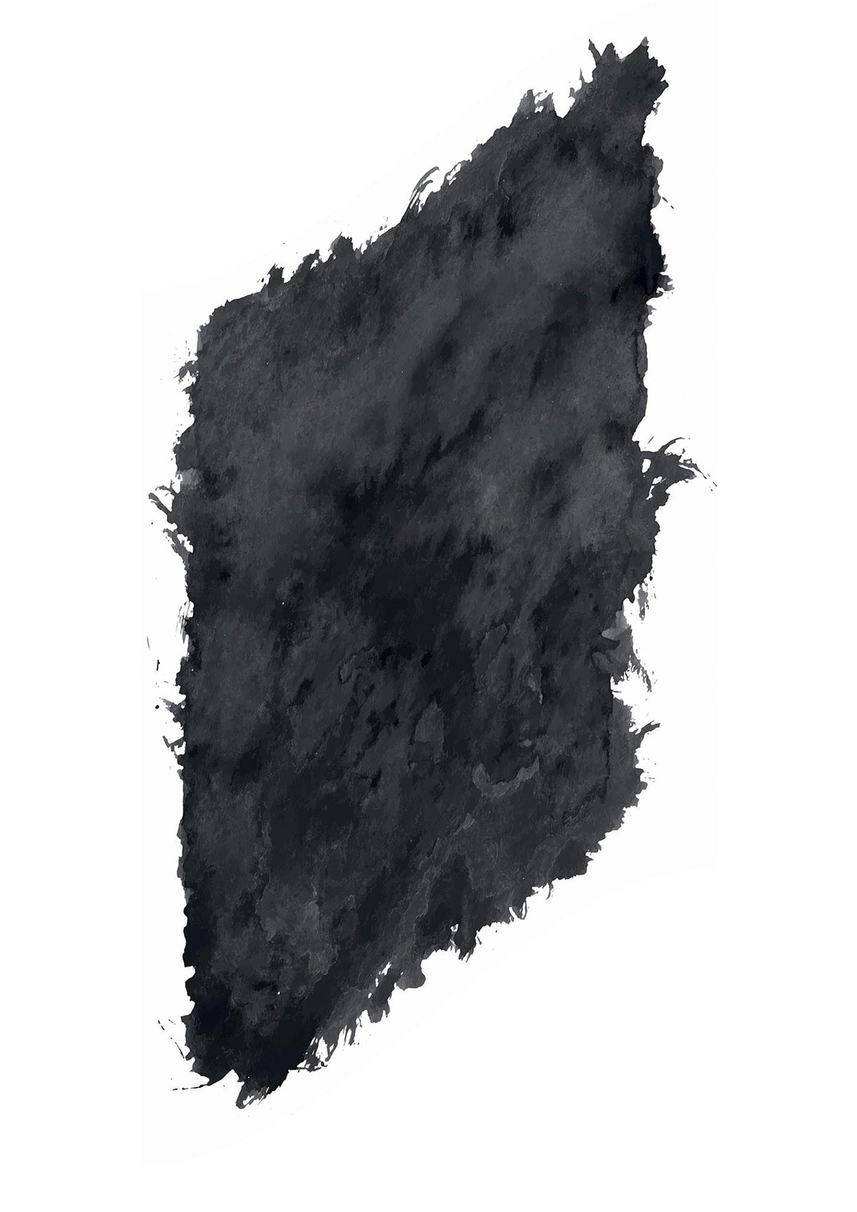 Abstract Painted Shape Black White Printed Poster - detail