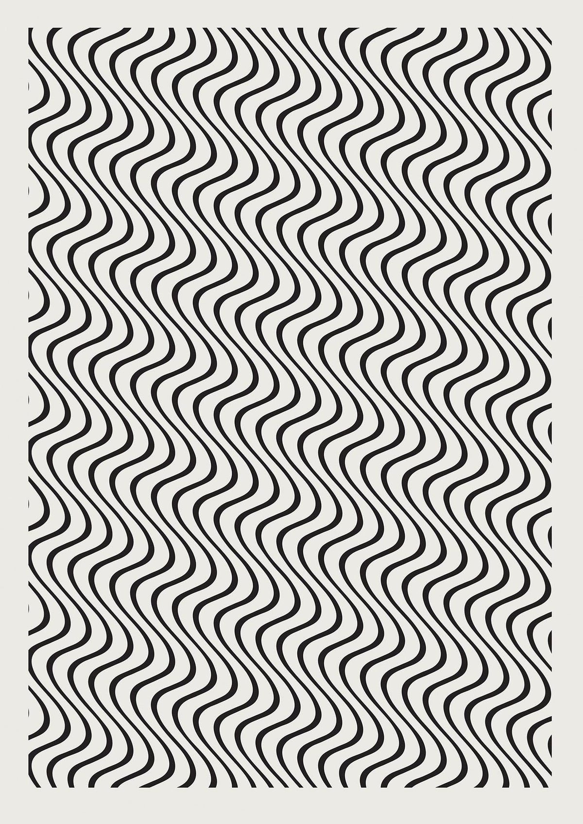 Abstract Line Illusion Ecru Wall Art - detail
