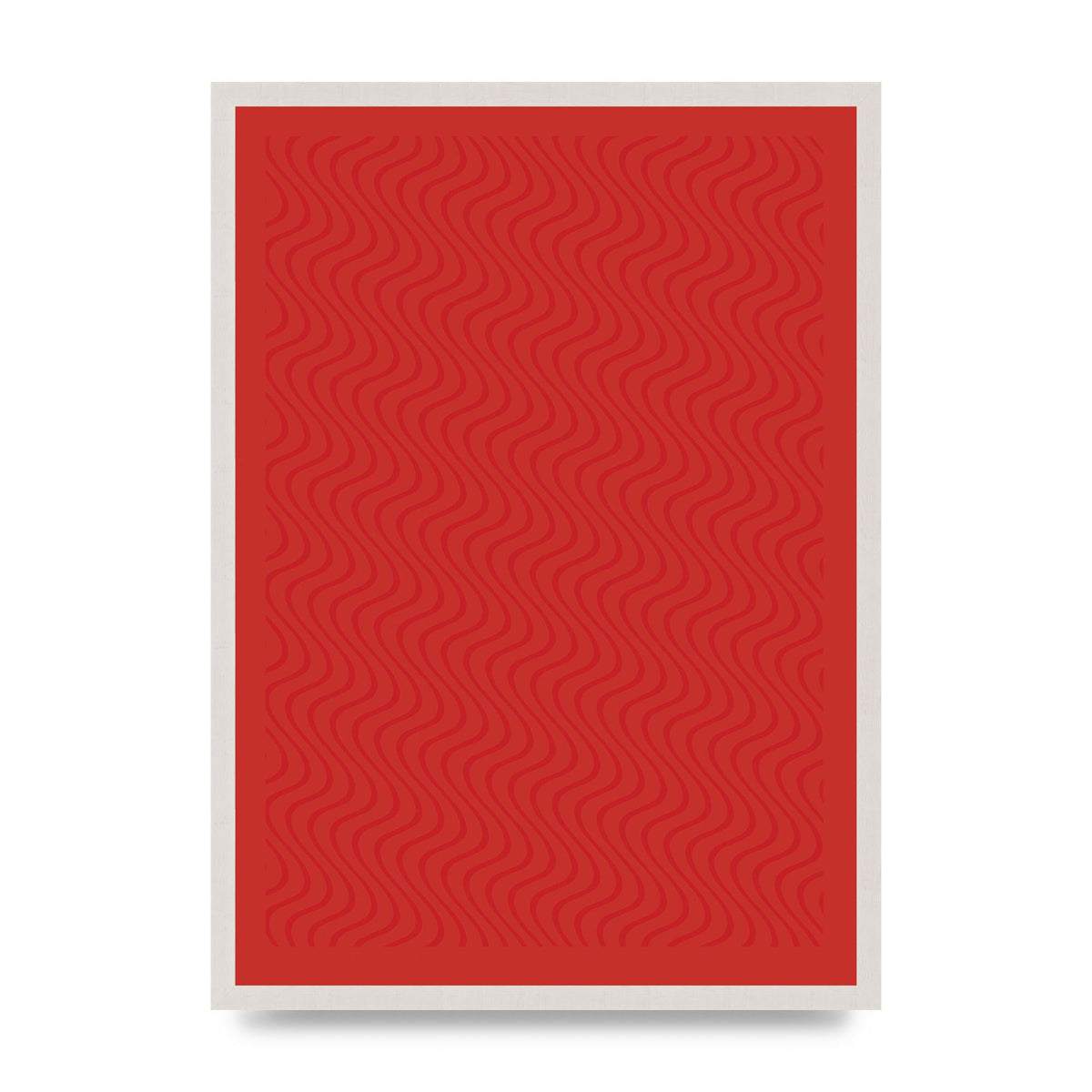 Abstract Line Illusion Red Art For The Home - A2 framed