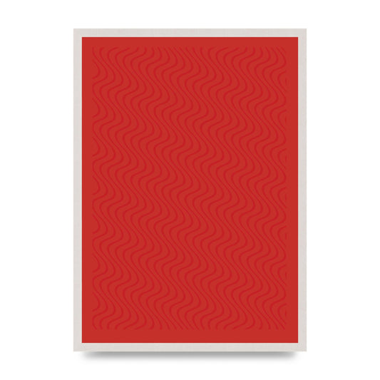Abstract Line Illusion Red Art For The Home - A2 framed