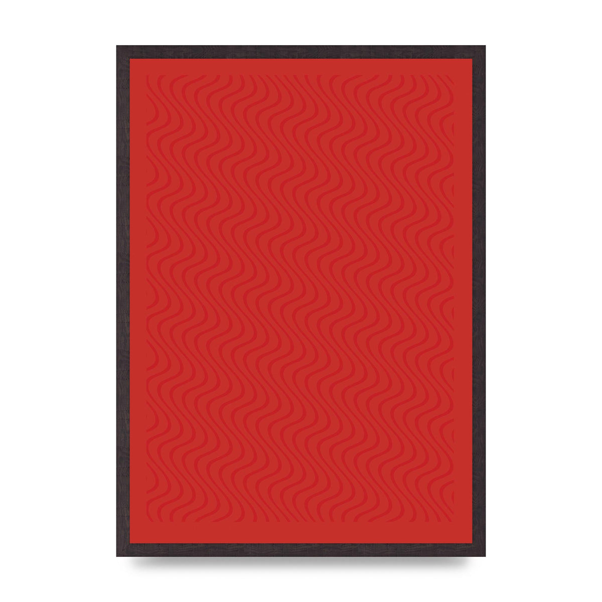 Abstract Line Illusion Red Art For The Home - A2 framed