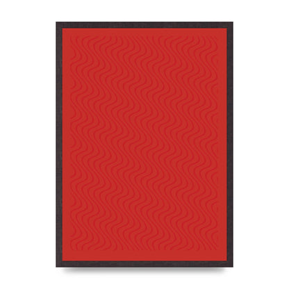 Abstract Line Illusion Red Art For The Home - A2 framed