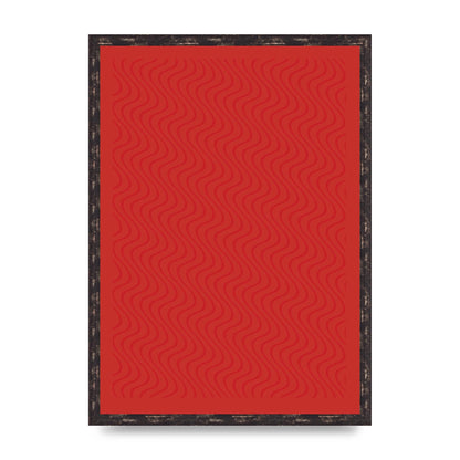 Abstract Line Illusion Red Art For The Home - A2 framed