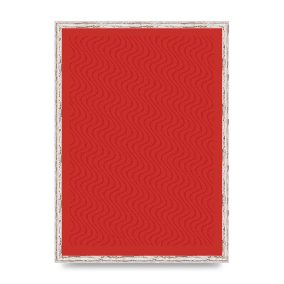 Abstract Line Illusion Red Art For The Home - A2 framed