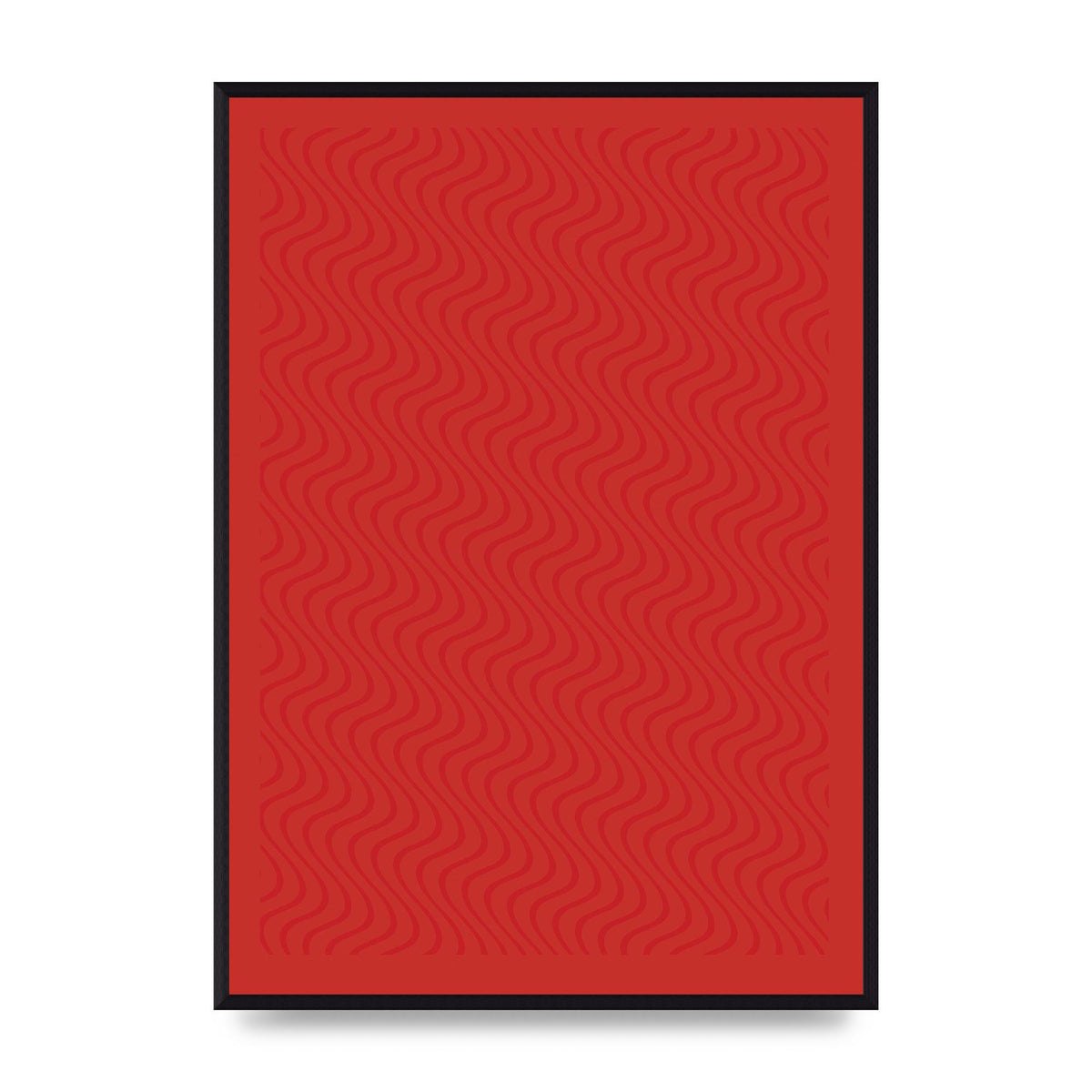 Abstract Line Illusion Red Art For The Home - A2 framed