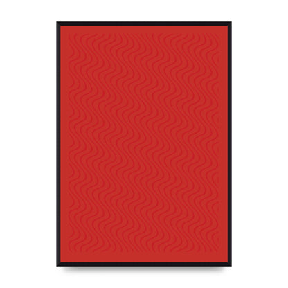 Abstract Line Illusion Red Art For The Home - A2 framed