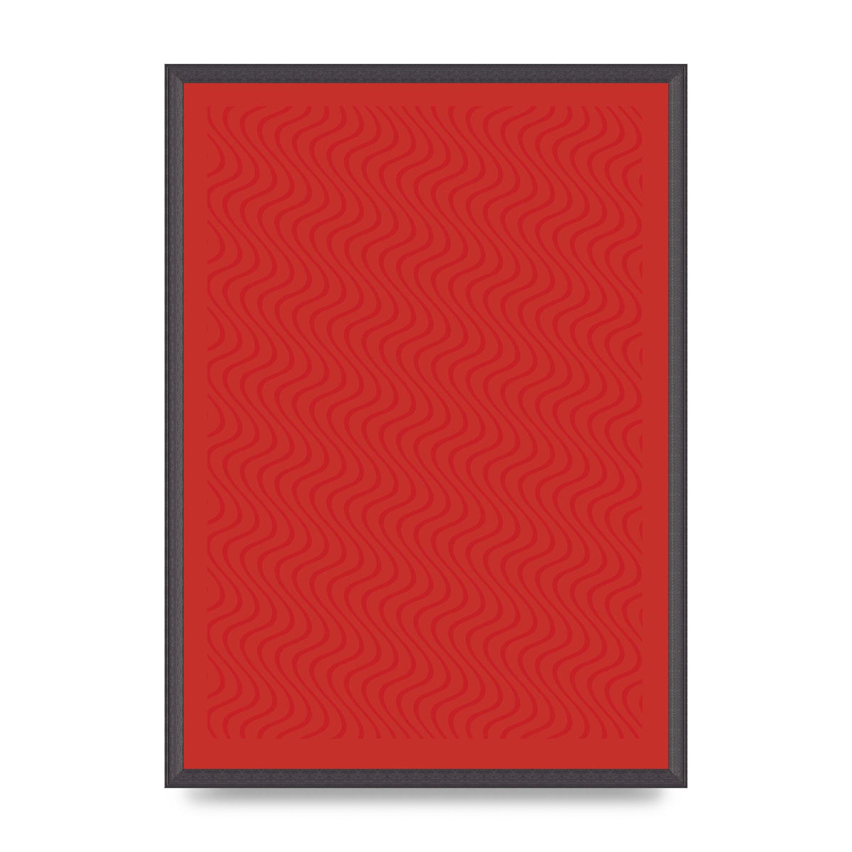 Abstract Line Illusion Red Art For The Home - A2 framed