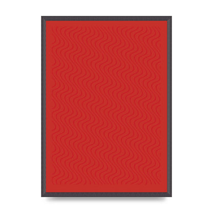 Abstract Line Illusion Red Art For The Home - A2 framed