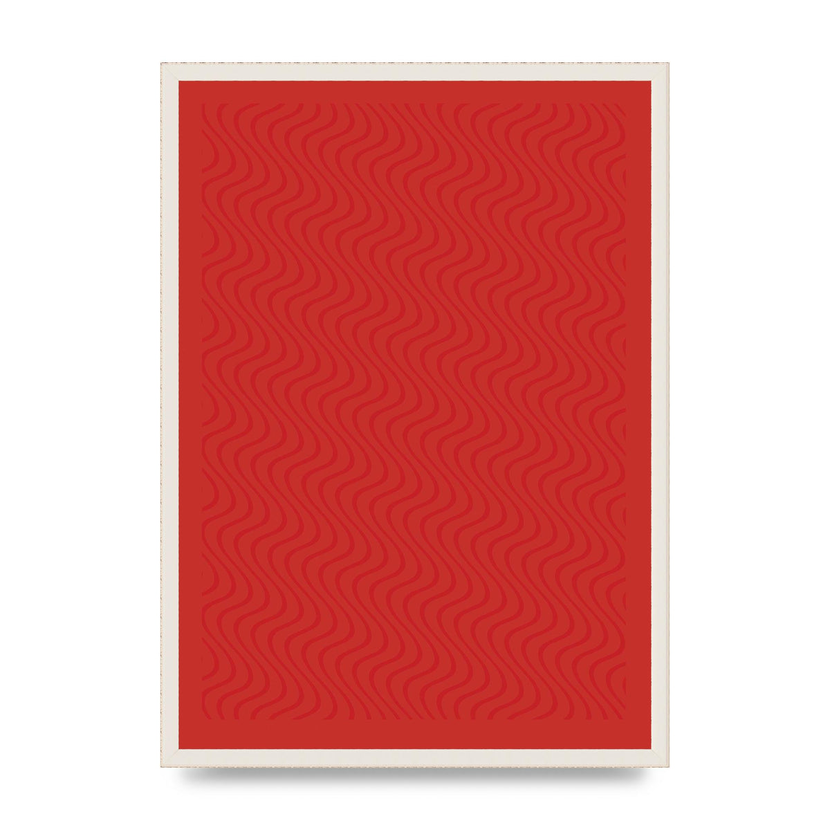 Abstract Line Illusion Red Art For The Home - A2 framed
