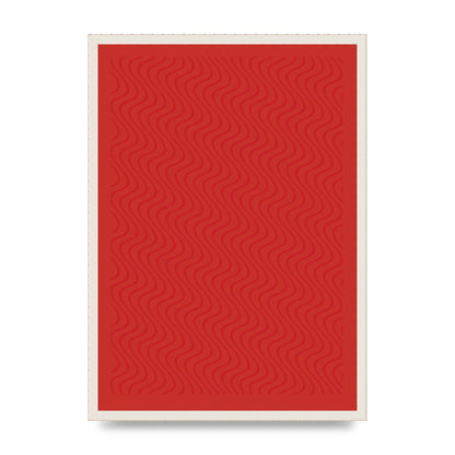 Abstract Line Illusion Red Art For The Home - A2 framed