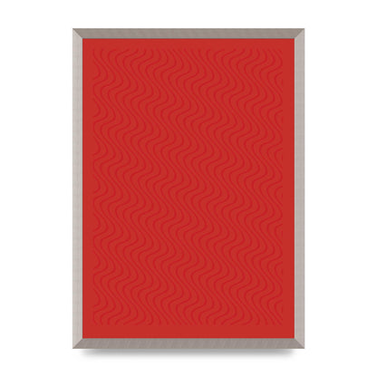 Abstract Line Illusion Red Art For The Home - A2 framed