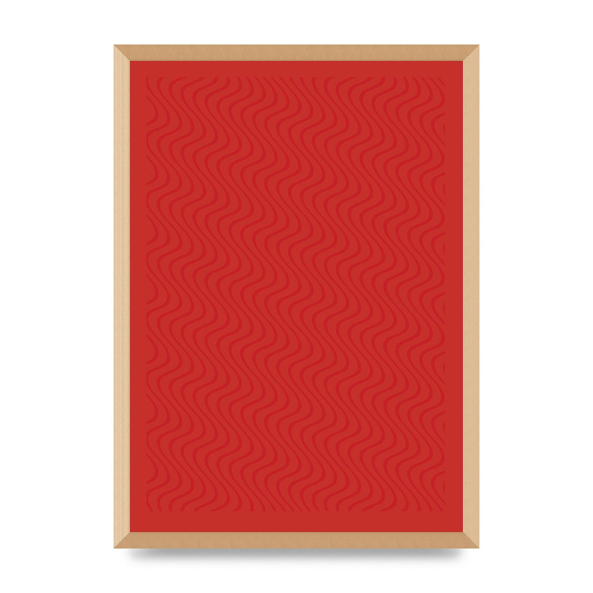 Abstract Line Illusion Red Art For The Home - A2 framed