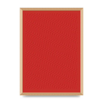 Abstract Line Illusion Red Art For The Home - A2 framed
