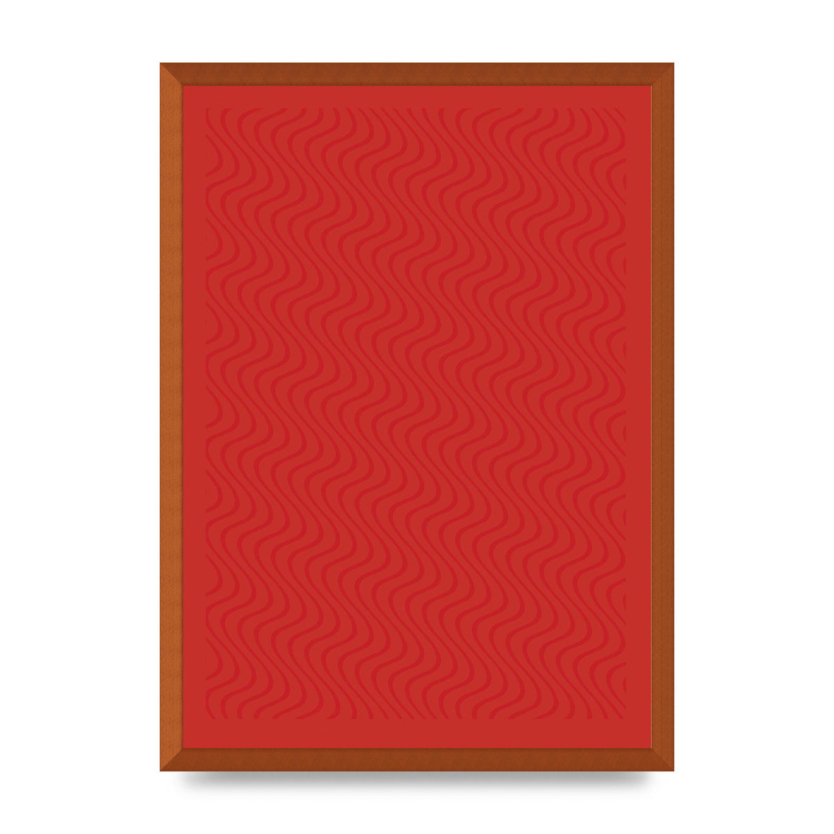 Abstract Line Illusion Red Art For The Home - A2 framed