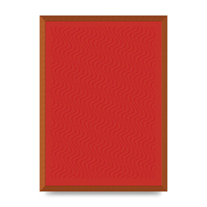 Abstract Line Illusion Red Art For The Home - A2 framed