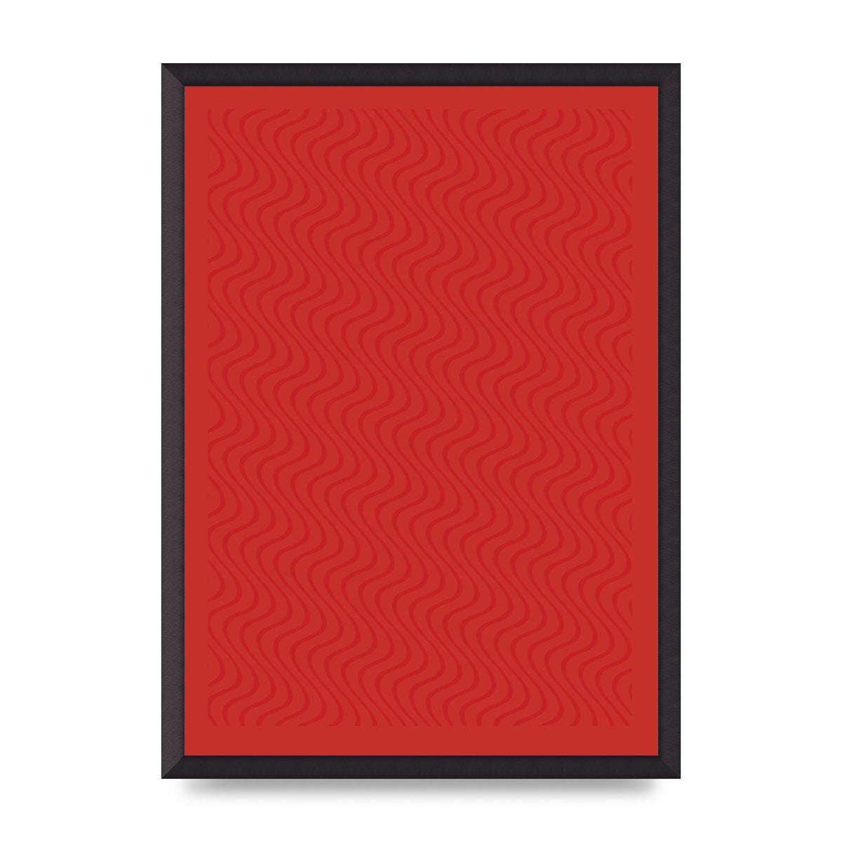 Abstract Line Illusion Red Art For The Home - A2 framed