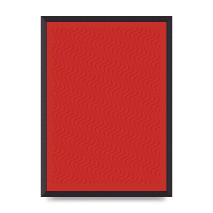 Abstract Line Illusion Red Art For The Home - A2 framed