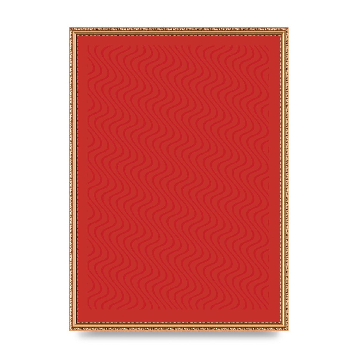 Abstract Line Illusion Red Art For The Home - A2 framed