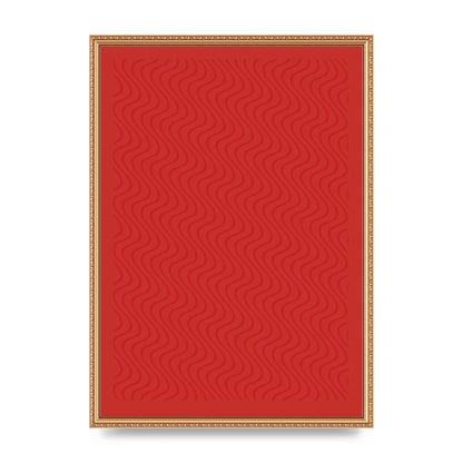 Abstract Line Illusion Red Art For The Home - A2 framed