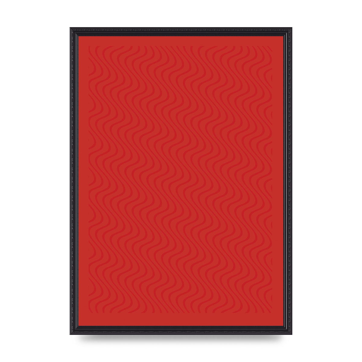 Abstract Line Illusion Red Art For The Home - A2 framed