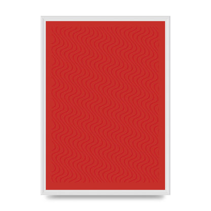 Abstract Line Illusion Red Art For The Home - A2 framed