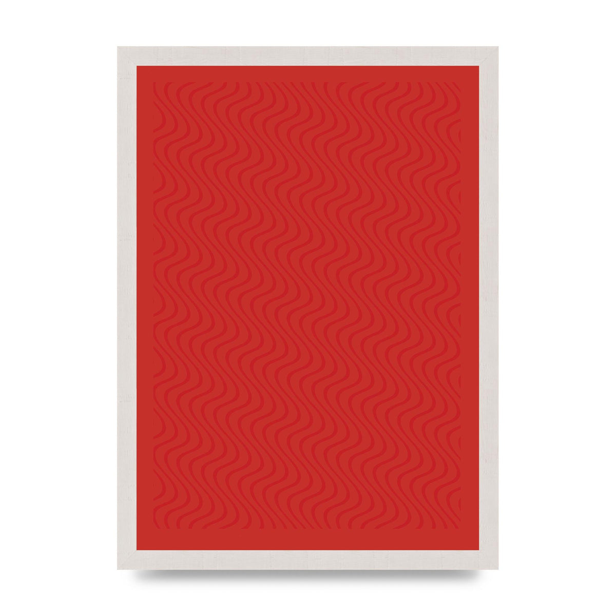 Abstract Line Illusion Red Art For The Home - A3 framed
