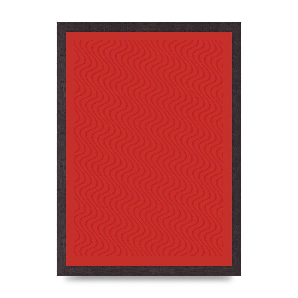 Abstract Line Illusion Red Art For The Home - A3 framed