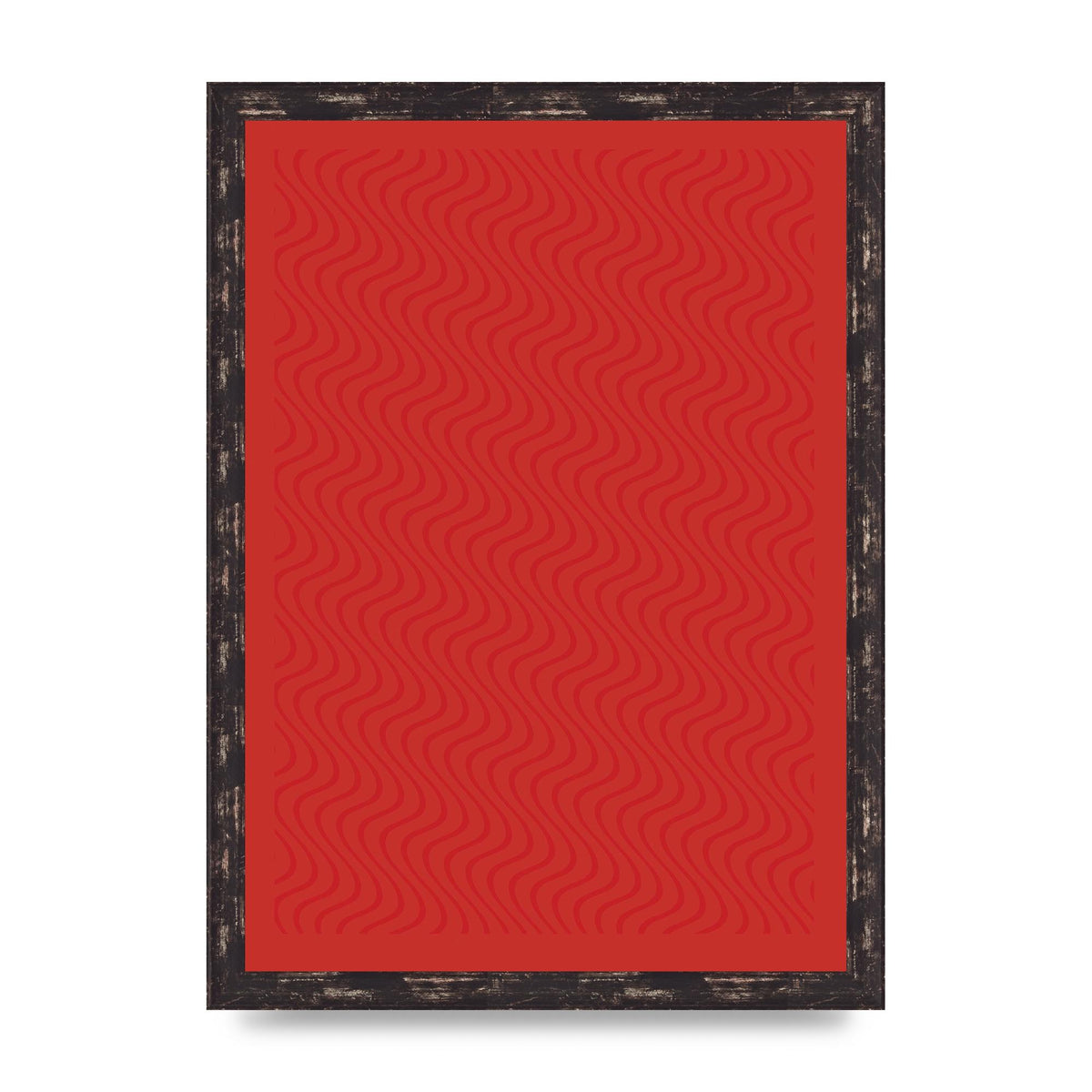 Abstract Line Illusion Red Art For The Home - A3 framed