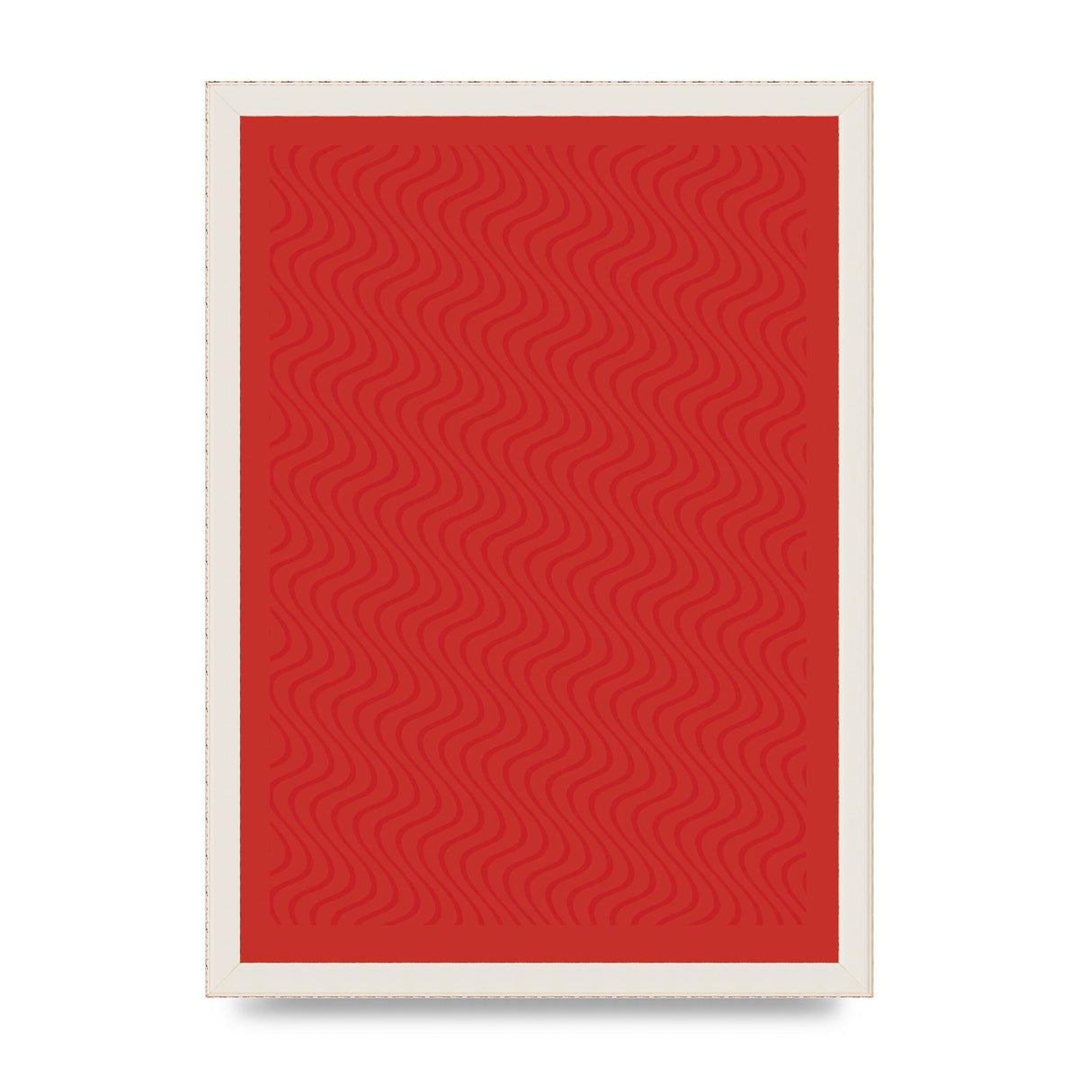 Abstract Line Illusion Red Art For The Home - A3 framed