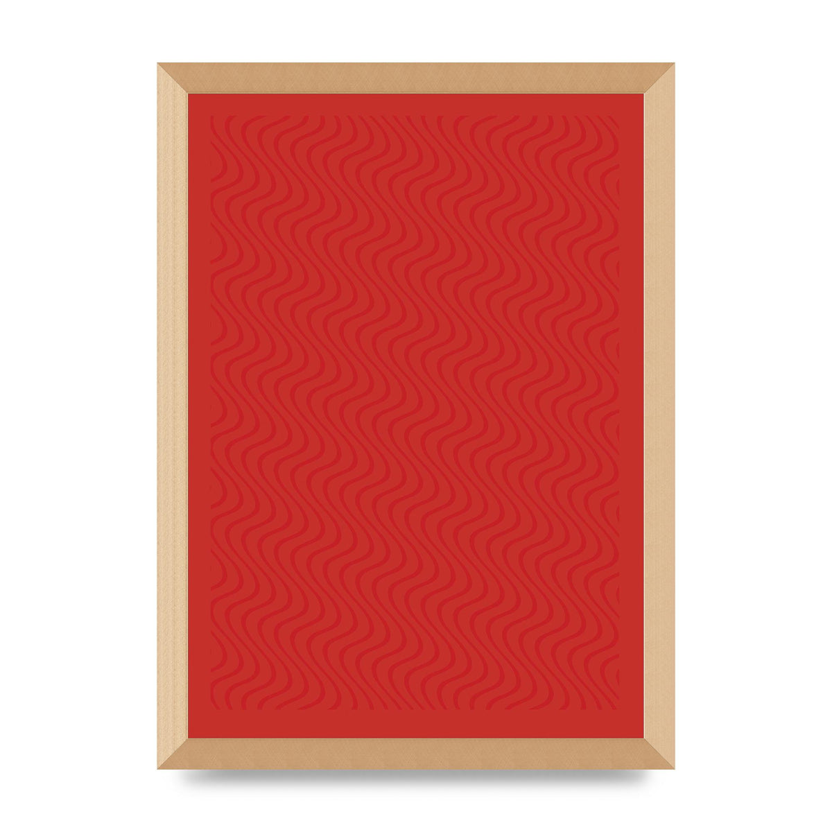 Abstract Line Illusion Red Art For The Home - A3 framed