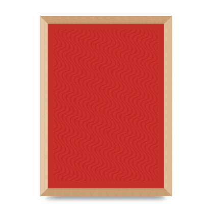 Abstract Line Illusion Red Art For The Home - A3 framed
