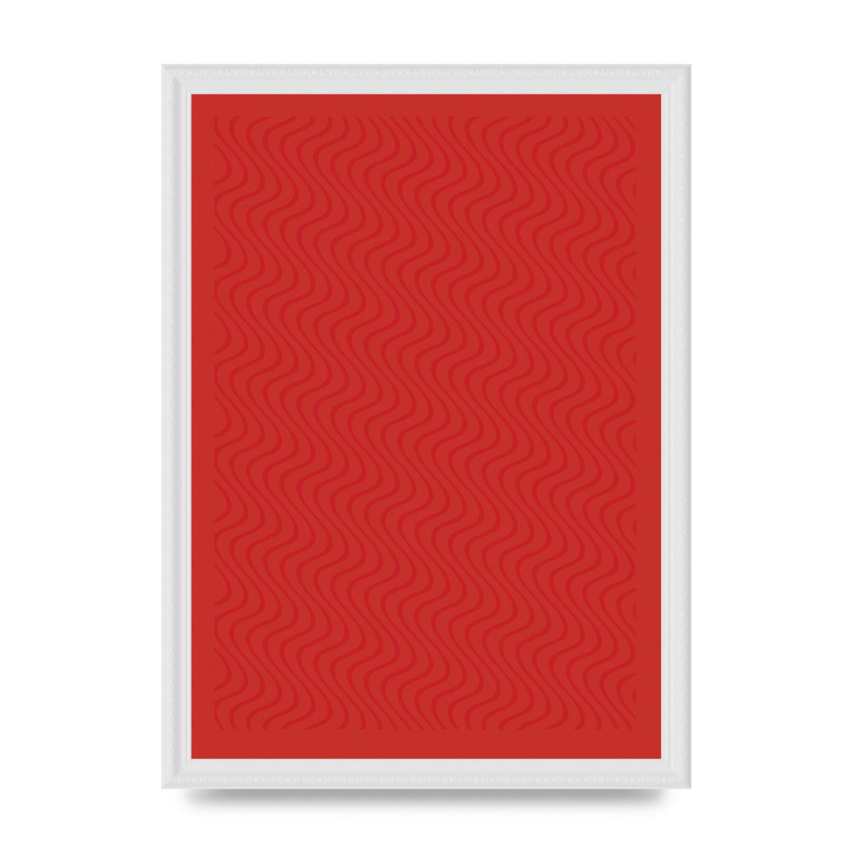 Abstract Line Illusion Red Art For The Home - A3 framed