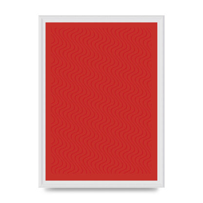 Abstract Line Illusion Red Art For The Home - A3 framed